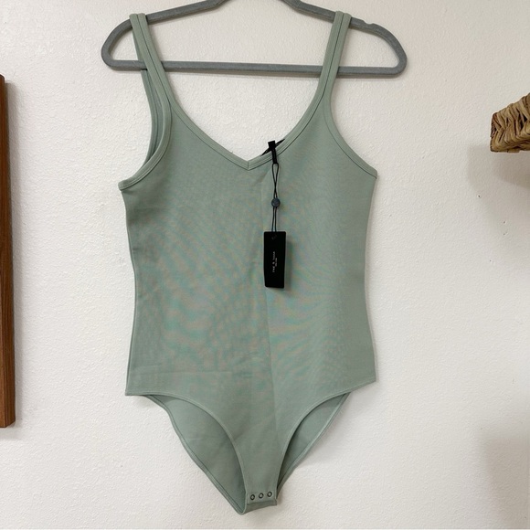 NWT RAG & BONE Green Archetype Roxie Bodysuit in Sage M - Picture 4 of 5